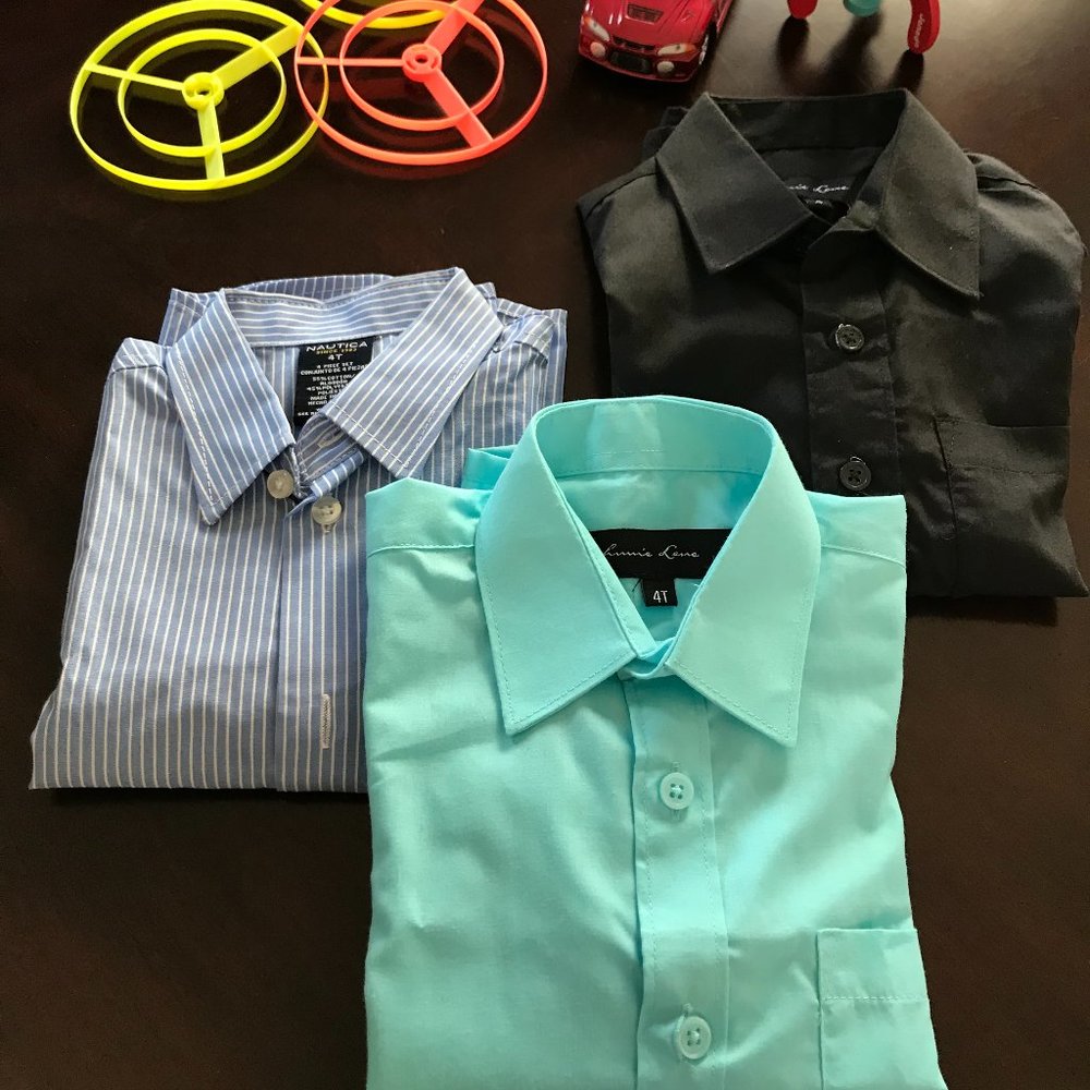 Boys 4T Dress Shirt Bundle of 3